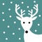 White reindeer illustration