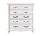 White retro chest of drawers isolated