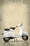 White retro scooter