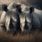 White rhinoceros portrait