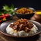White rice and beef rendang, Generative AI