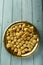 White rice murukku or chakli. top view.