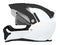 White rider helmet for race with black or white accesories on a white background 3d rendering
