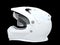 White rider helmet for race with black or white accesories on a white background 3d rendering