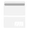 White right hand window envelope with self adhesive seal, template