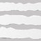 White ripped blank horizontal note paper strips for text or message stuck on gray background.