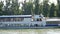 White river cruise boat on the river, Russia
