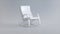 White Rocking Chair on a Soft Gray Studio Background. Minimal concept.