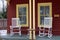 White rocking chairs on front porch