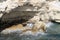 White rocks of the Mediterranean sea coastline