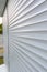 White roller shutter door closed security in modern house