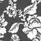 White Rose seamless pattern. Retro floral texture. Vintage Flora