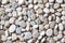 White round pebble stones background