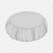 White round pillow mockup, realistic style