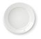 White round plate top view. Realistic clean dish