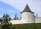 White round watchtower of the Kazan Kremlin built in the 16th century in Tatarstan, Russia