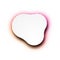 White rounded background with pink dotted pattern