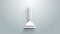 White Rubber plunger with wooden handle for pipe cleaning icon isolated on grey background. Toilet plunger. 4K Video