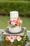 White rustic and classy wedding cake design