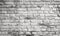 White Rustic Texture. Retro Whitewashed Old Brick Wall Surface. Vintage Structure. Grungy Shabby Uneven Painted Plaster