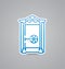 White safe icon on grey background. Vector illustration safe icon. eps10.