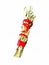 White Sage Smudge Stick with Red Ribbon Watercolor