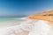 White salt crystals at Dead sea shore, Middle east, Jordan