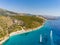 White sand beach on the Adriatic Coach, Croatia, Albania, Montenegro