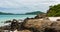 White sand beach with blue sea on Koh Samaesarn.