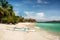 White sand beach. Bulog island, Philippines