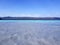 White sand in Burdur Salda lake. limestone beach Burdur turkey