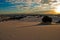 White Sand Dune National Park Long Shadows Desert Mountains NM