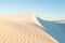 White sand dunes against blue cloudless sky, Jurien Bay