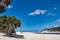 White sand Nanarup Beach, Western Australia, on a sunny summer day.