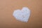 White sand stone form heart shape