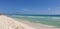 White sand, turquise water and blue sky