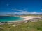 The white sands and turquoise waters of the pristine Luskentyre Bay in the Outer Hebrides.