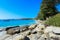 White Sandy Beach with the Big Stones on the Samet Island