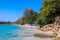 White Sandy Beach with the Big Stones on the Samet Island