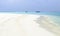 White sandy beach in Maldives Island, Pacific Ocean, Asia