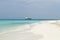 White sandy beach in Maldives Island, Pacific Ocean, Asia