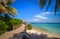 White sandy beach at Maldivian island