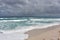 White sandy beach of Varadero. Magnificent coast of the Atlantic ocean. Cuba.