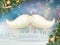 White Santa s moustache. EPS 10