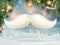 White Santa s moustache. EPS 10