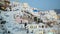 White Santorini buildings in the evening. Santorini in the evening.