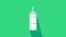 White Sauce bottle icon isolated on green background. Ketchup, mustard and mayonnaise bottles with sauce for fast food