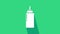 White Sauce bottle icon isolated on green background. Ketchup, mustard and mayonnaise bottles with sauce for fast food