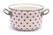 White Saucepan with Red Dots