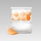 White Sealed Transparent Plastic Bag with Chips
